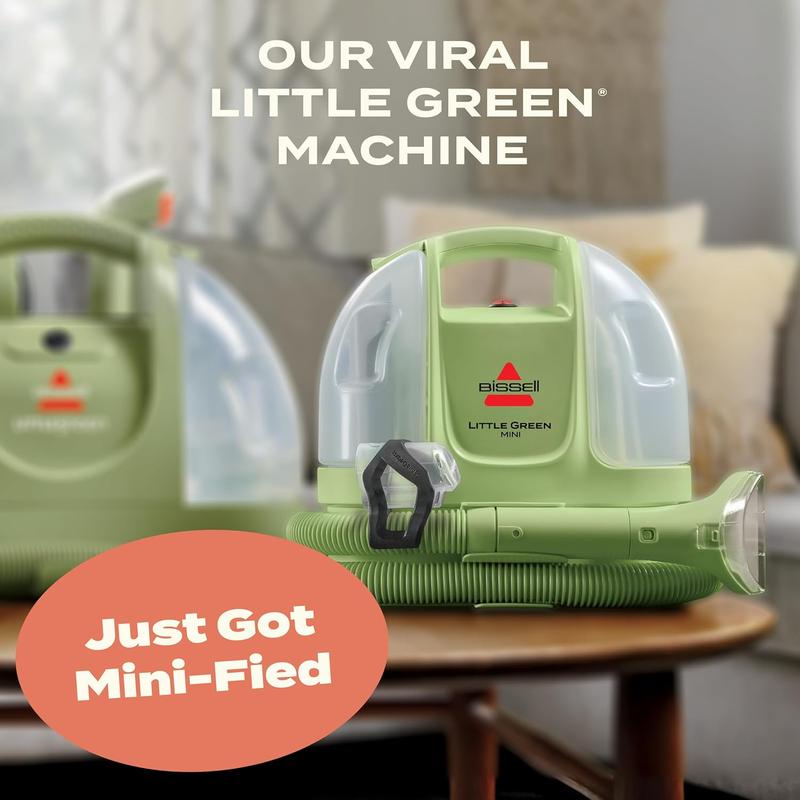 BISSELL Little Green Mini Portable Deep Cleaner — Handheld Carpet, Upholstery & Car Seat Spot Cleaner with OXY Formula