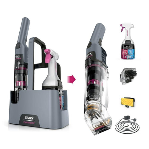 Shark StainForce HX104 Cordless Portable Stain Cleaner — 30x Stain-Fighting Power | Lightweight Handheld | Car, Home & Outdoor