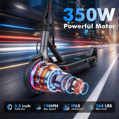 AOPO Electric Scooter — 350W Motor | 19MPH Max Speed | 12–15 Mile Range | App-Controlled | Foldable