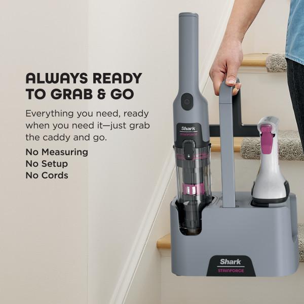 Shark StainForce HX104 Cordless Portable Stain Cleaner — 30x Stain-Fighting Power | Lightweight Handheld | Car, Home & Outdoor