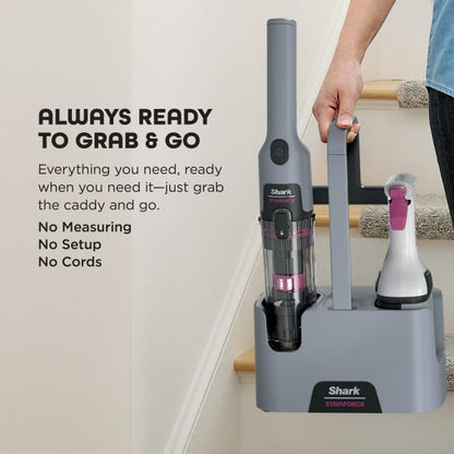 Shark StainForce HX104 Cordless Portable Stain Cleaner — 30x Stain-Fighting Power | Lightweight Handheld | Car, Home & Outdoor