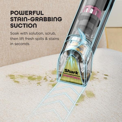 Shark StainForce HX104 Cordless Portable Stain Cleaner — 30x Stain-Fighting Power | Lightweight Handheld | Car, Home & Outdoor