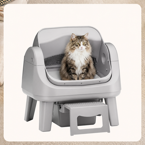 Ovoluxa AutoScooper 12 Lite — Self-Cleaning Cat Litter Box | No App, Triple Safety, Easy Entry