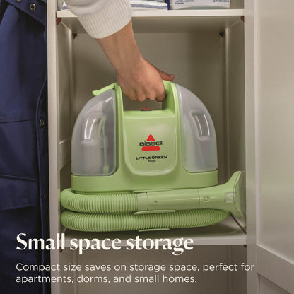 BISSELL Little Green Mini Portable Deep Cleaner — Handheld Carpet, Upholstery & Car Seat Spot Cleaner with OXY Formula